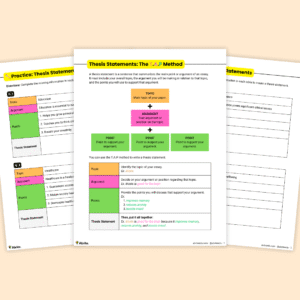 Thesis Statement Worksheet